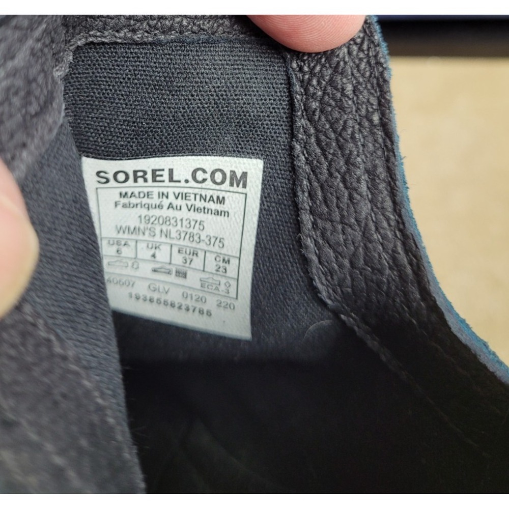 SOREL Lolla Bootie, Shoes Blue Leather, Style 1921831375 Sz 6, Rustic, Boho, Y2K - Picture 7 of 7